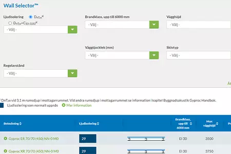 Gyproc WallSelector 
