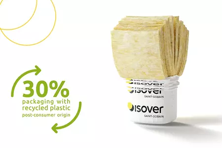 30 % återvunnen plast i Isovers nya säckar