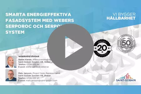 Smarta, energieffektiva fasadsystem med Weber Serporoc och Serpovent