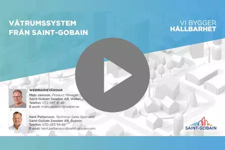Webinarium: Våtrumssystem från Saint-Gobain