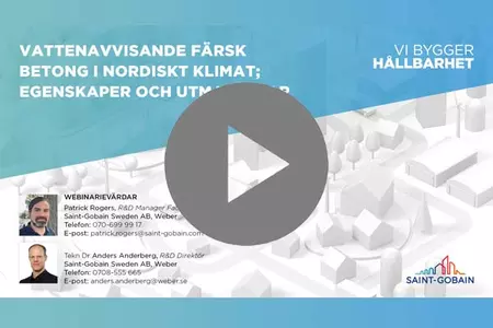 Vattenavvisande färsk betong