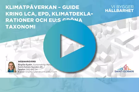 Saint-Gobain Sweden inspelat webinarium