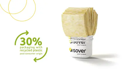30 % återvunnen plast i Isovers nya säckar