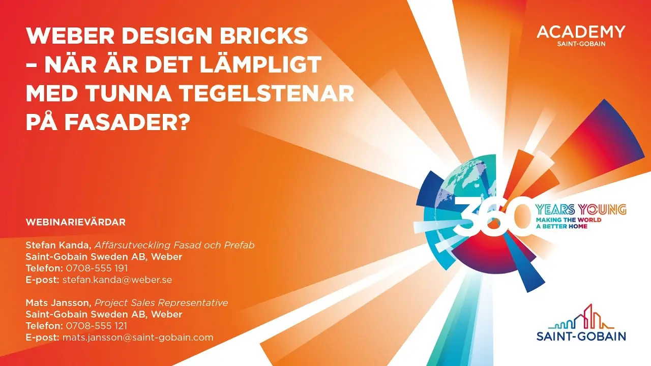 Webinarium: Weber design bricks - när är det lämpligt med tunna tegelstenar på fasader? thumbnail