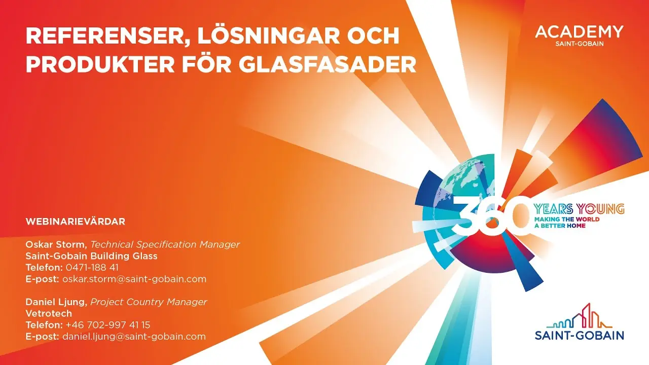 Webinarium: Referenser, lösningar och produkter för glasfasader thumbnail