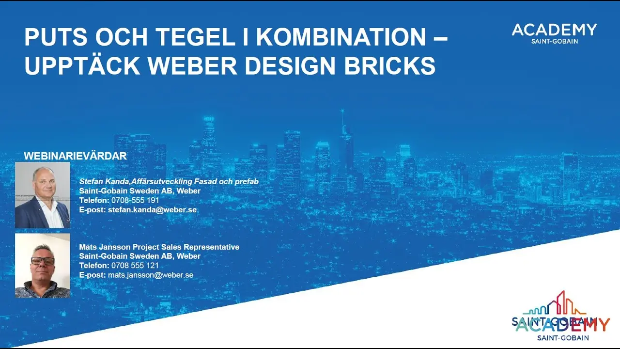 Webinarium: Puts och tegel i kombination – upptäck weber design bricks thumbnail