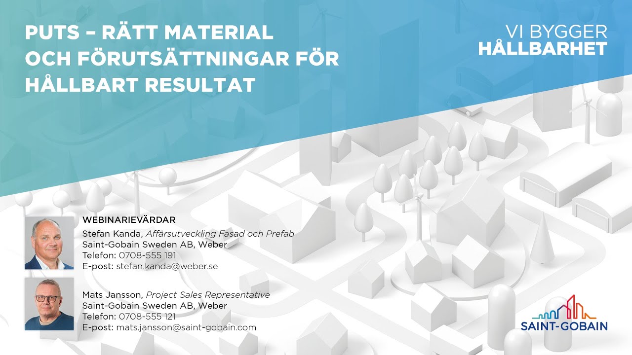 Webinarium: Puts – rätt material och förutsättningar för hållbart resultat thumbnail
